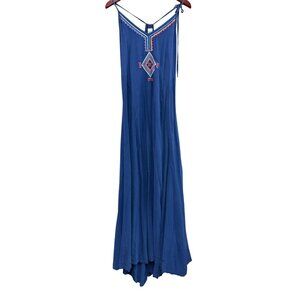 Gypsy 05 Silk Embroidered Maxi Dress Made in Hollywood Small